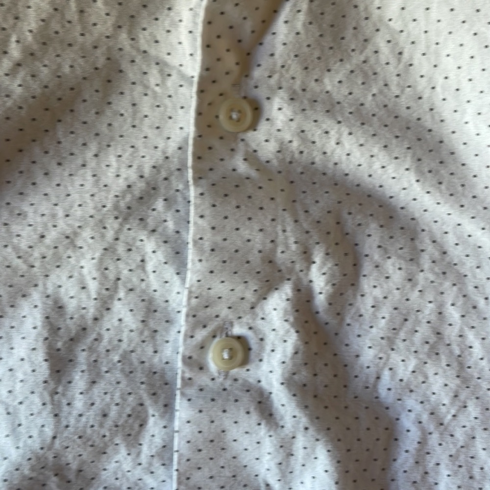 Medium, Express White Button Up With Patterns. - image 3